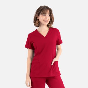 Women  Top  5001  Womens Double V-Neck Top